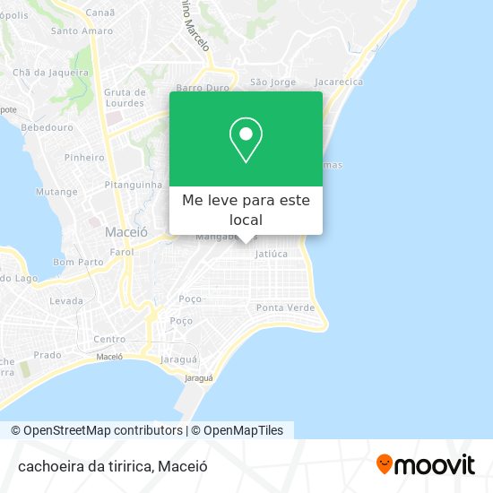 cachoeira da tiririca mapa
