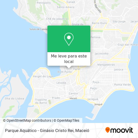 Parque Aquático - Ginásio Cristo Rei mapa