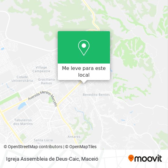 Igreja Assembleia de Deus-Caic mapa