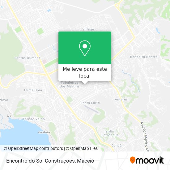 Encontro do Sol Construções mapa