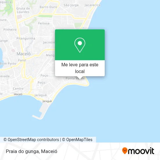 Praia do gunga mapa