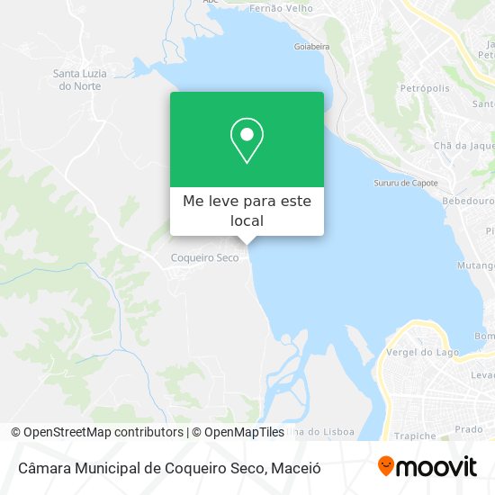 Câmara Municipal de Coqueiro Seco mapa