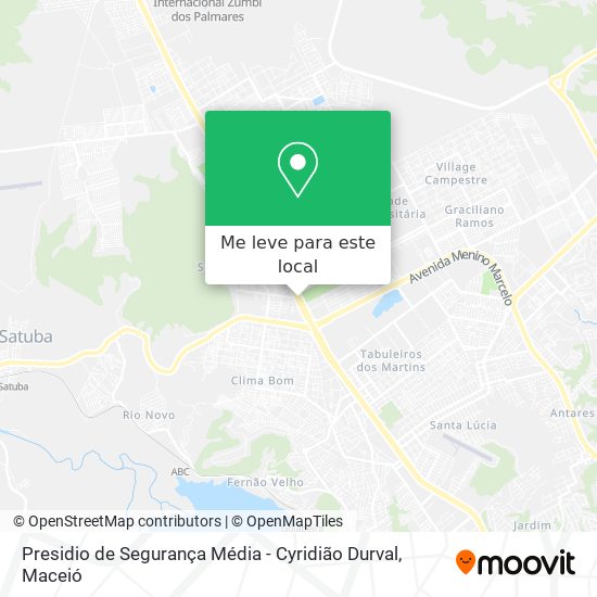 Presidio de Segurança Média - Cyridião Durval mapa