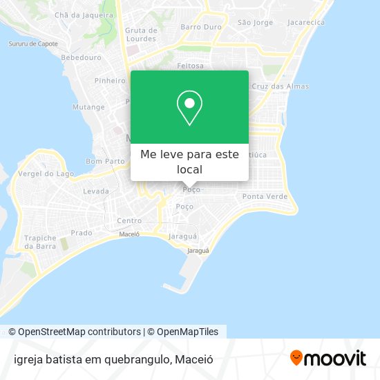 igreja batista em quebrangulo mapa