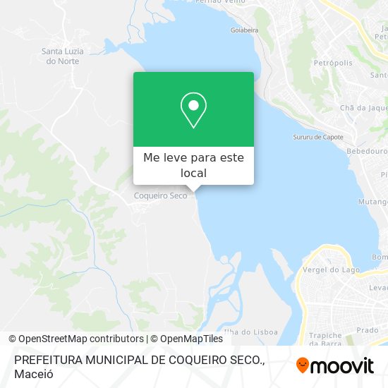 PREFEITURA MUNICIPAL DE COQUEIRO SECO. mapa