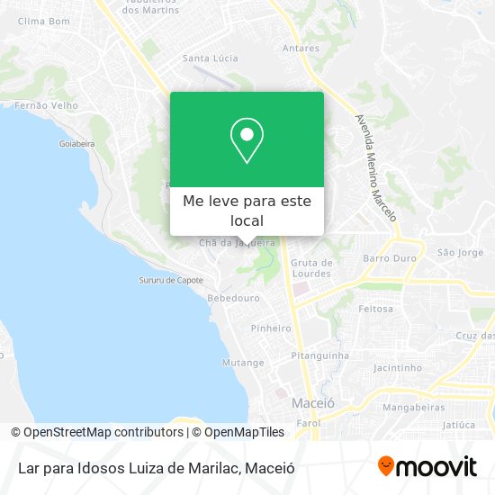 Lar para Idosos Luiza de Marilac mapa