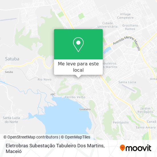 Eletrobras Subestação Tabuleiro Dos Martins mapa