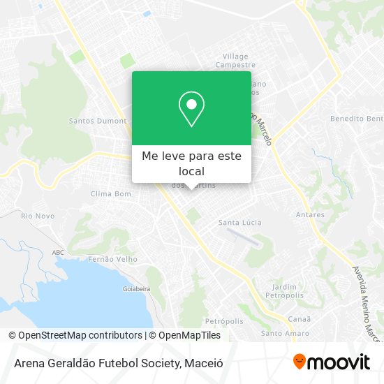 Arena Geraldão Futebol Society mapa