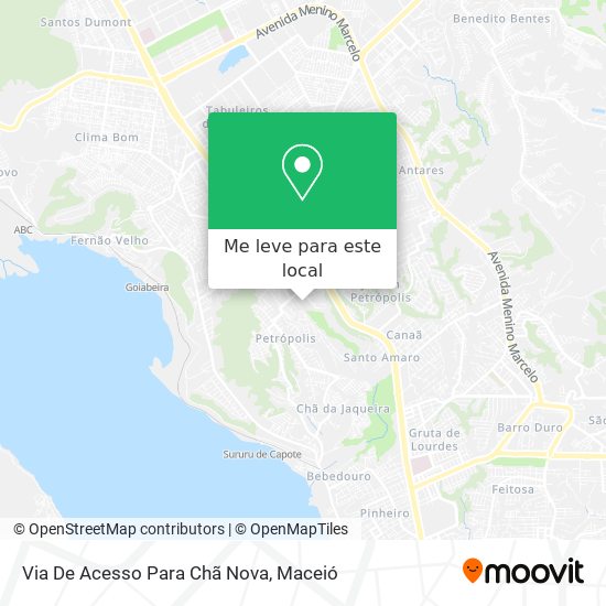 Via De Acesso Para Chã Nova mapa