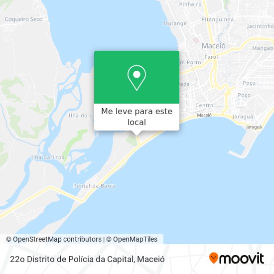 22o Distrito de Polícia da Capital mapa