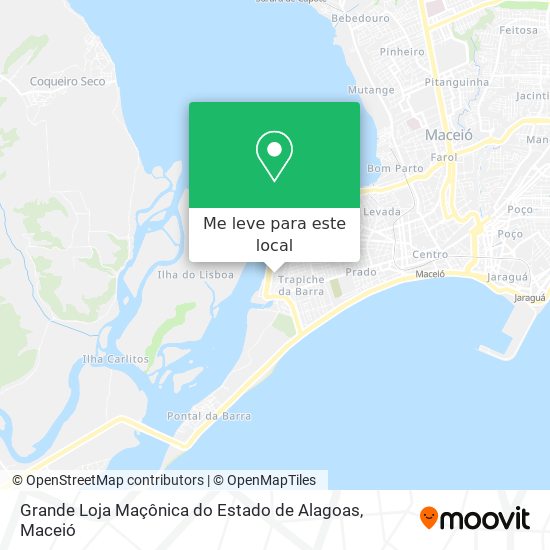 Grande Loja Maçônica do Estado de Alagoas mapa