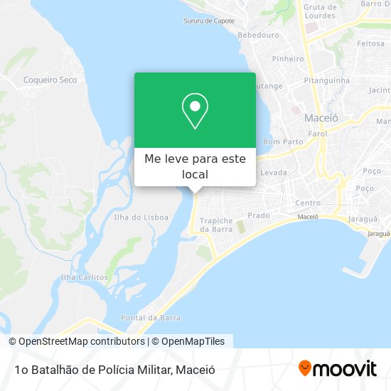 1o Batalhão de Polícia Militar mapa