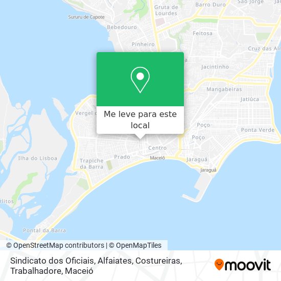 Sindicato dos Oficiais, Alfaiates, Costureiras, Trabalhadore mapa