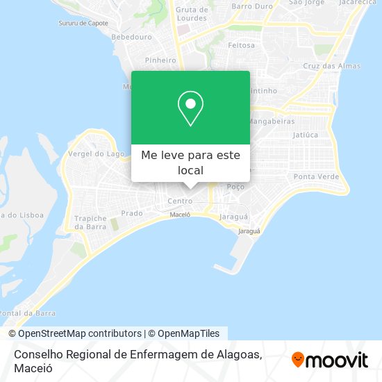 Conselho Regional de Enfermagem de Alagoas mapa