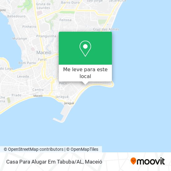 Casa Para Alugar Em Tabuba/AL mapa