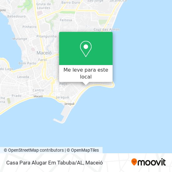 Casa Para Alugar Em Tabuba/AL mapa