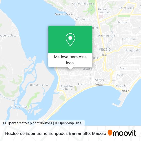 Nucleo de Espiritismo Euripedes Barsanulfo mapa