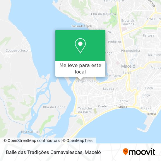 Baile das Tradições Carnavalescas mapa