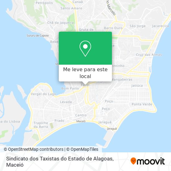 Sindicato dos Taxistas do Estado de Alagoas mapa