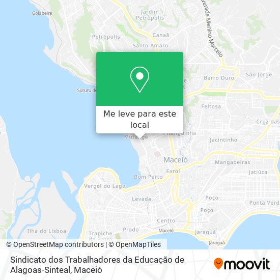 Sindicato dos Trabalhadores da Educação de Alagoas-Sinteal mapa