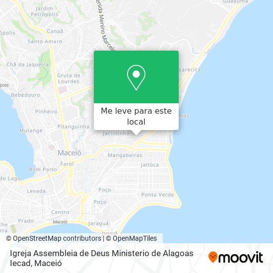 Igreja Assembleia de Deus Ministerio de Alagoas Iecad mapa
