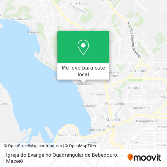 Igreja do Evangelho Quadrangular de Bebedouro mapa