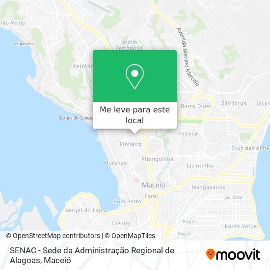 SENAC - Sede da Administração Regional de Alagoas mapa