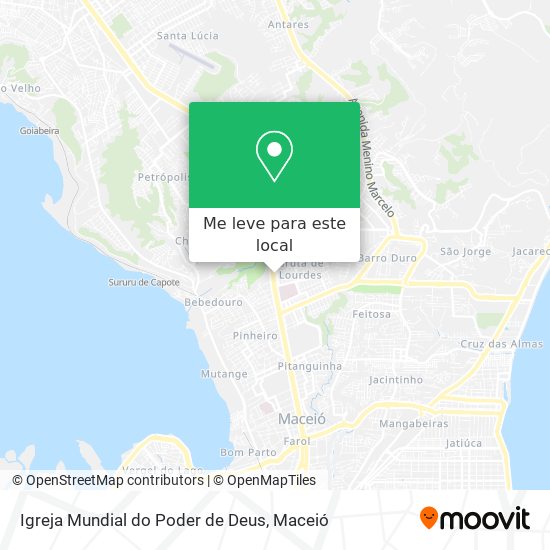 Igreja Mundial do Poder de Deus mapa