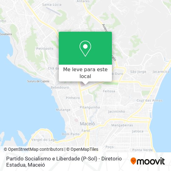 Partido Socialismo e Liberdade (P-Sol) - Diretorio Estadua mapa