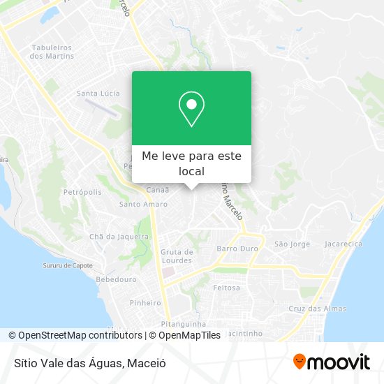 Sítio Vale das Águas mapa