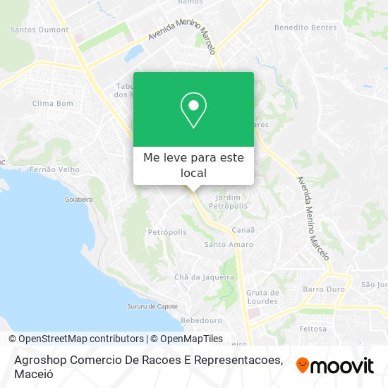 Agroshop Comercio De Racoes E Representacoes mapa