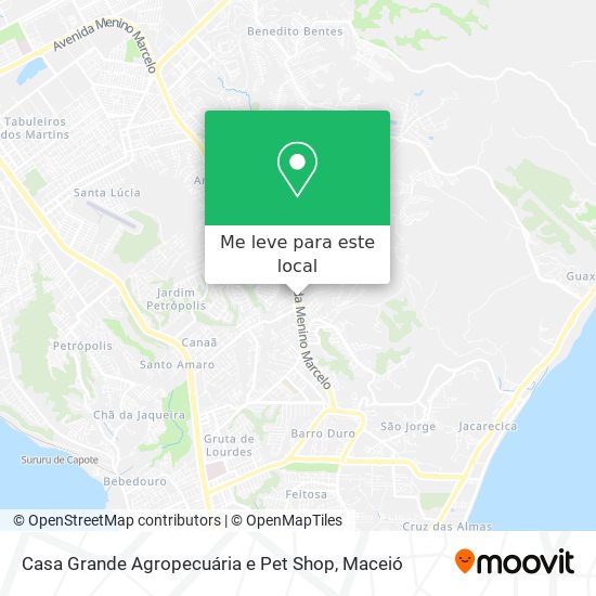 Casa Grande Agropecuária e Pet Shop mapa