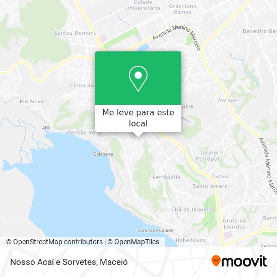 Nosso Acaí e Sorvetes mapa