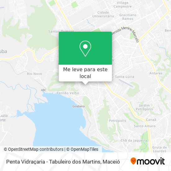 Penta Vidraçaria - Tabuleiro dos Martins mapa