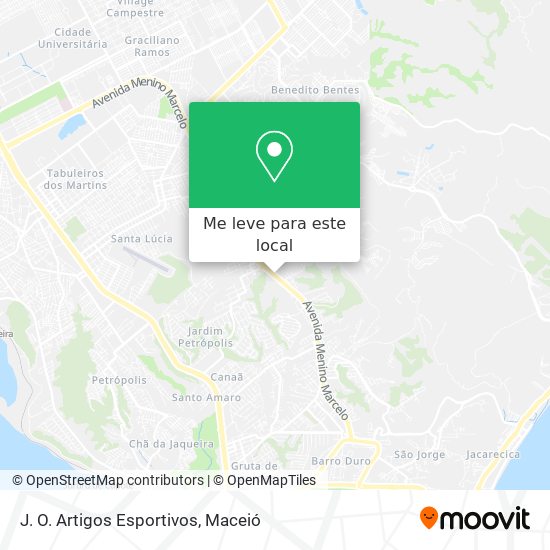 J. O. Artigos Esportivos mapa