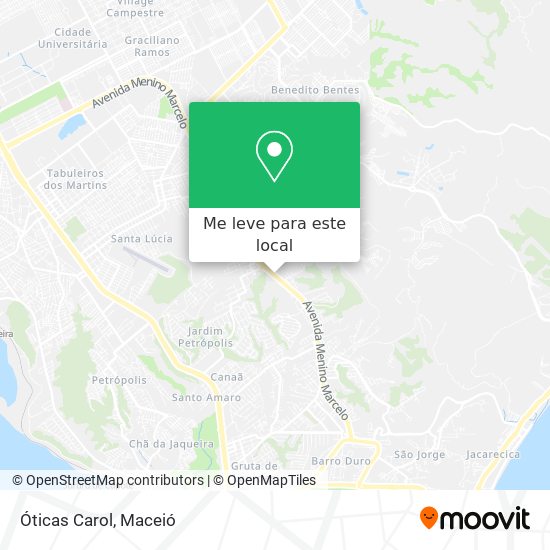 Óticas Carol mapa