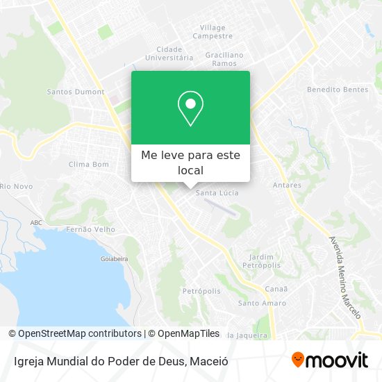 Igreja Mundial do Poder de Deus mapa