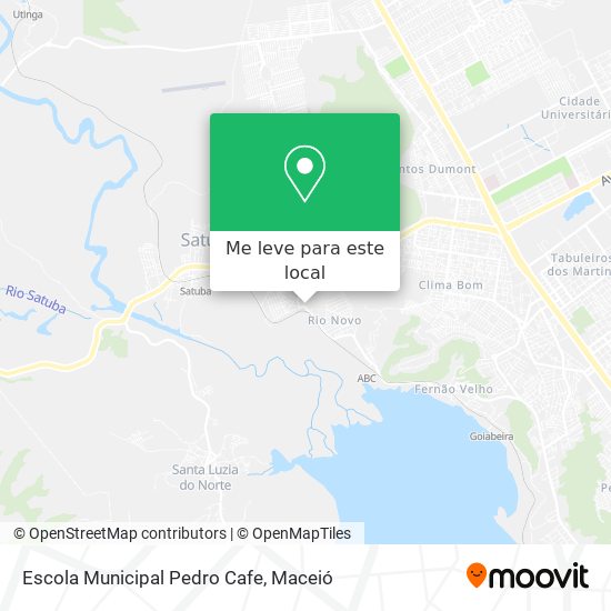 Escola Municipal Pedro Cafe mapa