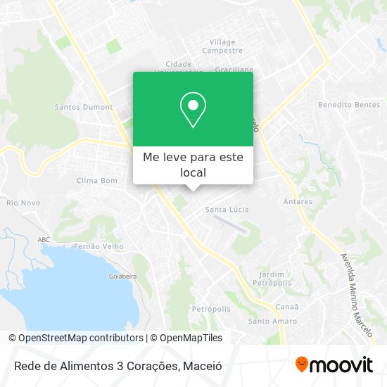 Rede de Alimentos 3 Corações mapa
