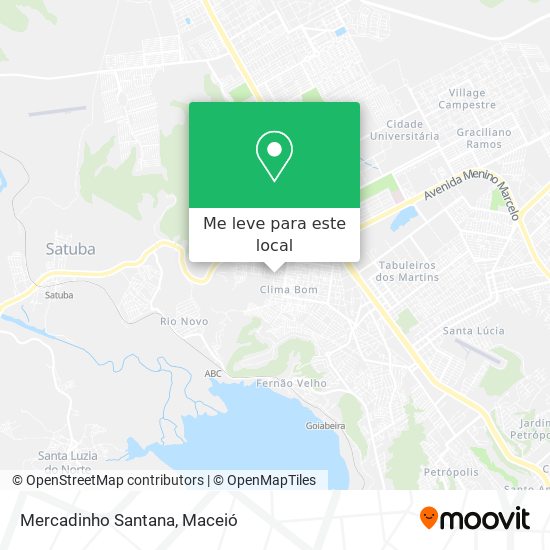 Mercadinho Santana mapa