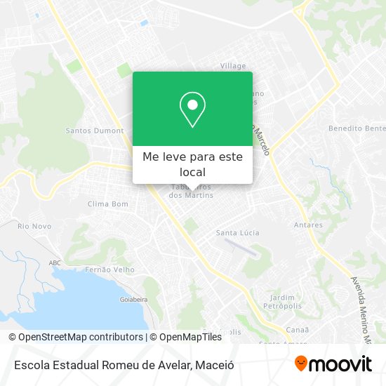 Escola Estadual Romeu de Avelar mapa