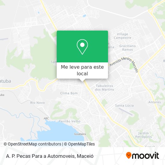 A. P. Pecas Para a Automoveis mapa