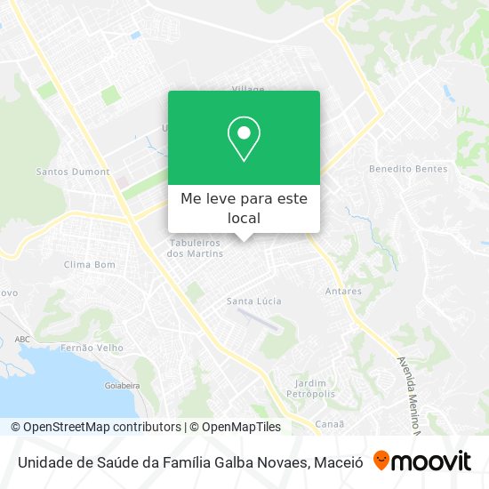 Unidade de Saúde da Família Galba Novaes mapa