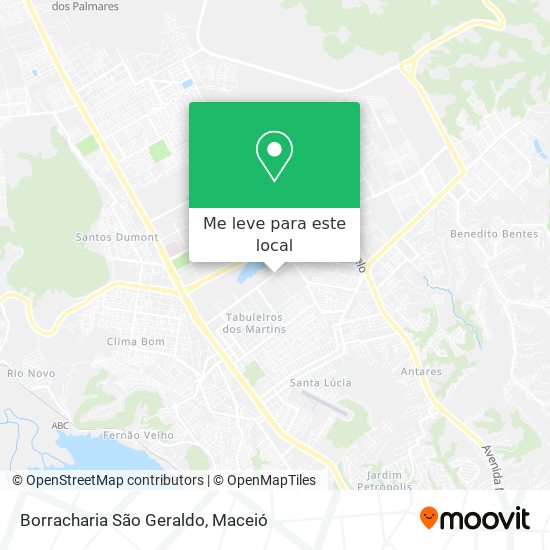 Borracharia São Geraldo mapa