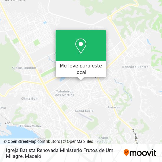 Igreja Batista Renovada Ministerio Frutos de Um Milagre mapa