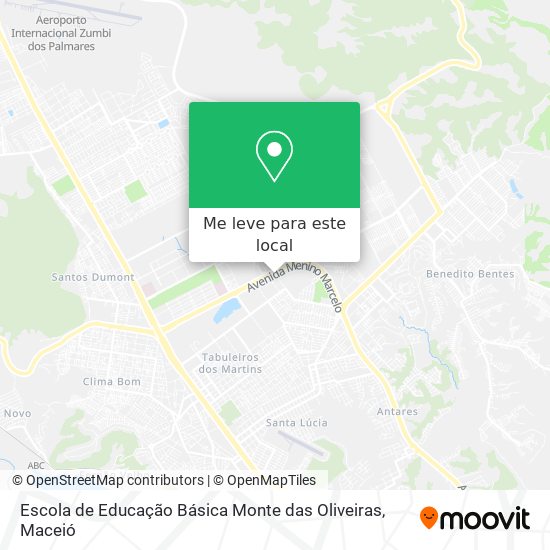 Escola de Educação Básica Monte das Oliveiras mapa