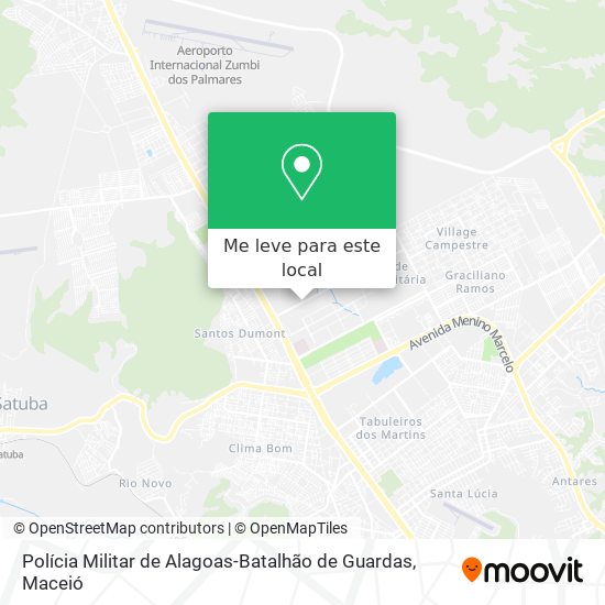 Polícia Militar de Alagoas-Batalhão de Guardas mapa