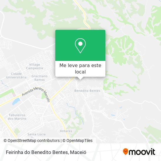 Feirinha do Benedito Bentes mapa