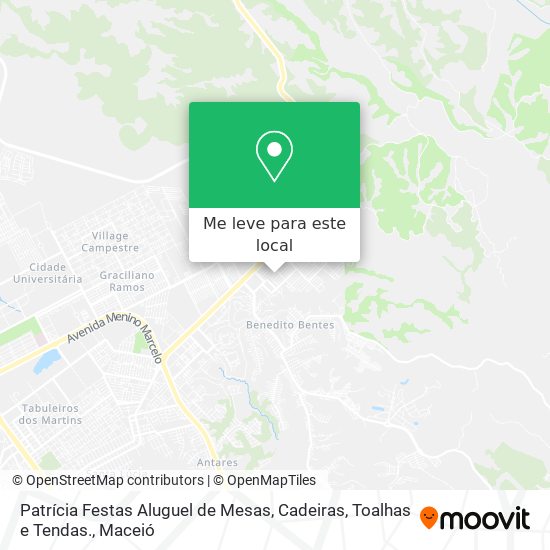 Patrícia Festas Aluguel de Mesas, Cadeiras, Toalhas e Tendas. mapa