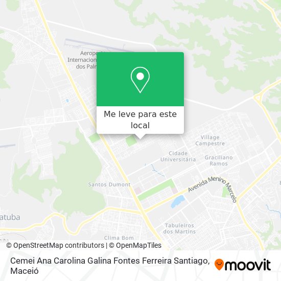Cemei Ana Carolina Galina Fontes Ferreira Santiago mapa